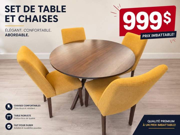 Set de table et de chaises Shawinigan