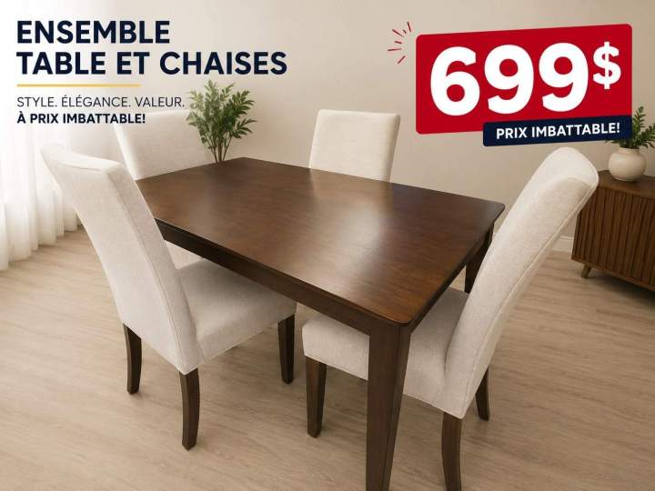 Ensemble de table et de chaises Shawinigan